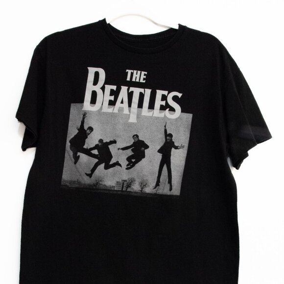 The Beatles Black Graphic T-Shirt - Classic Rock Band Design - Picture 4 of 8